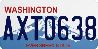 WA license plate AXT0638