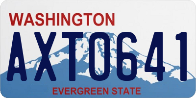 WA license plate AXT0641