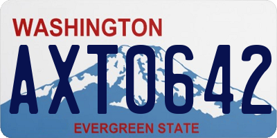 WA license plate AXT0642