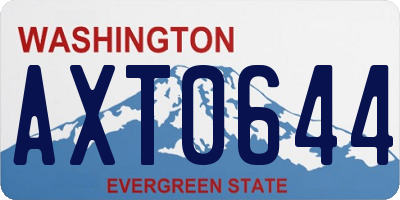 WA license plate AXT0644