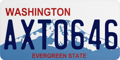 WA license plate AXT0646