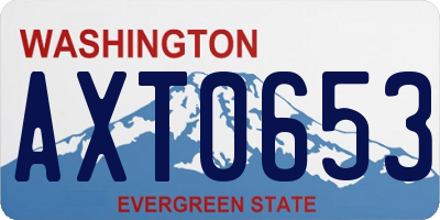 WA license plate AXT0653