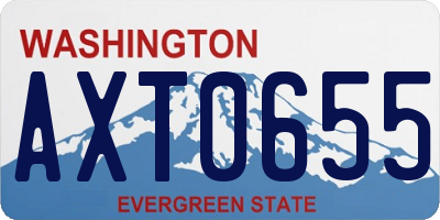 WA license plate AXT0655