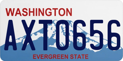 WA license plate AXT0656