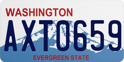 WA license plate AXT0659
