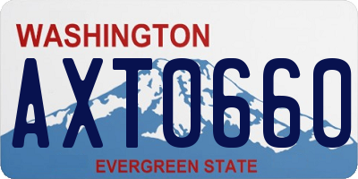 WA license plate AXT0660