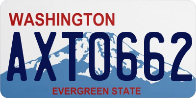 WA license plate AXT0662