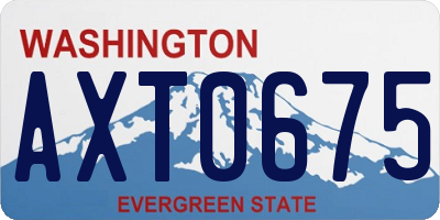 WA license plate AXT0675