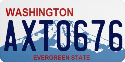 WA license plate AXT0676