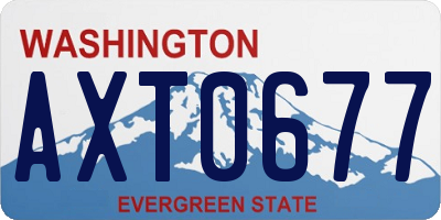 WA license plate AXT0677