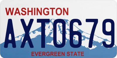 WA license plate AXT0679