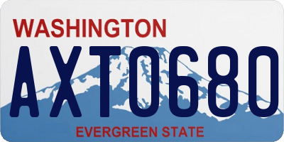 WA license plate AXT0680