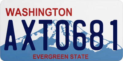 WA license plate AXT0681
