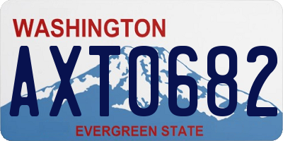 WA license plate AXT0682