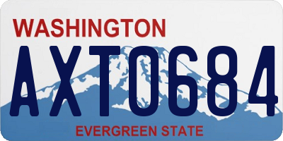 WA license plate AXT0684