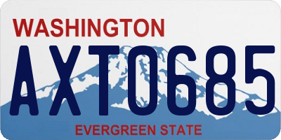 WA license plate AXT0685