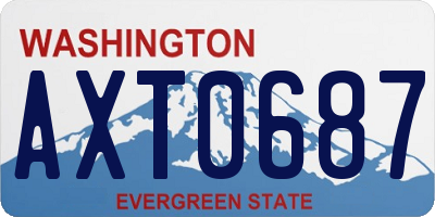 WA license plate AXT0687