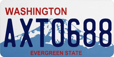 WA license plate AXT0688