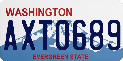 WA license plate AXT0689
