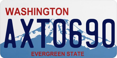 WA license plate AXT0690