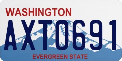 WA license plate AXT0691