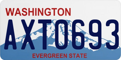 WA license plate AXT0693