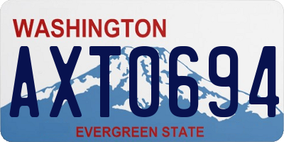 WA license plate AXT0694