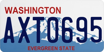 WA license plate AXT0695