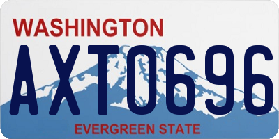 WA license plate AXT0696