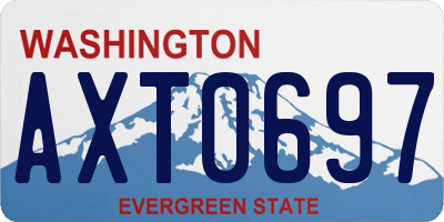 WA license plate AXT0697