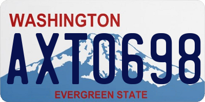 WA license plate AXT0698