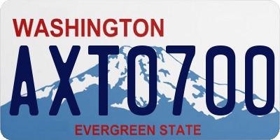 WA license plate AXT0700