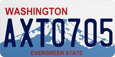 WA license plate AXT0705