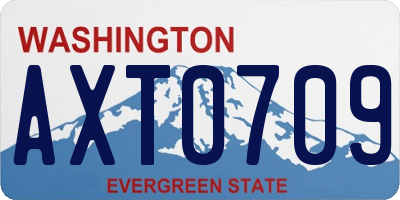 WA license plate AXT0709