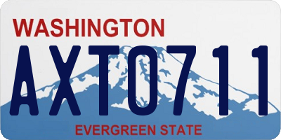 WA license plate AXT0711