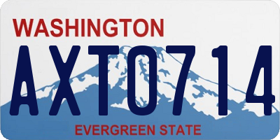 WA license plate AXT0714
