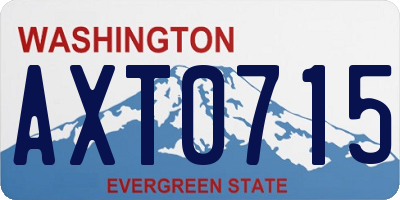 WA license plate AXT0715