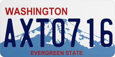 WA license plate AXT0716