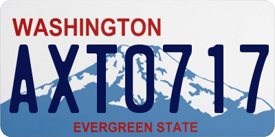 WA license plate AXT0717
