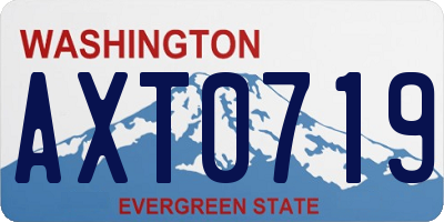 WA license plate AXT0719