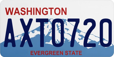 WA license plate AXT0720