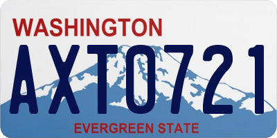 WA license plate AXT0721