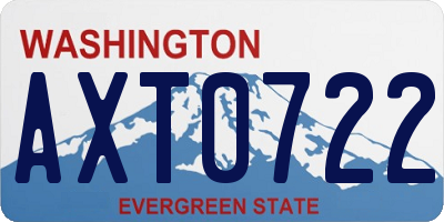 WA license plate AXT0722