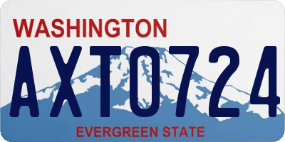 WA license plate AXT0724
