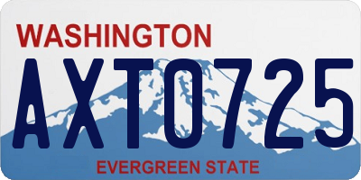 WA license plate AXT0725