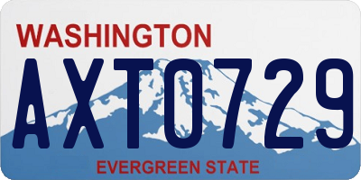 WA license plate AXT0729