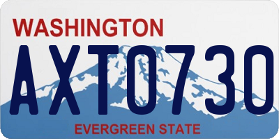 WA license plate AXT0730
