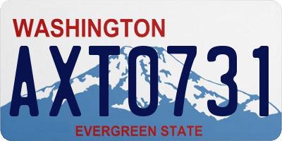WA license plate AXT0731