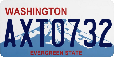 WA license plate AXT0732