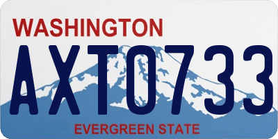 WA license plate AXT0733